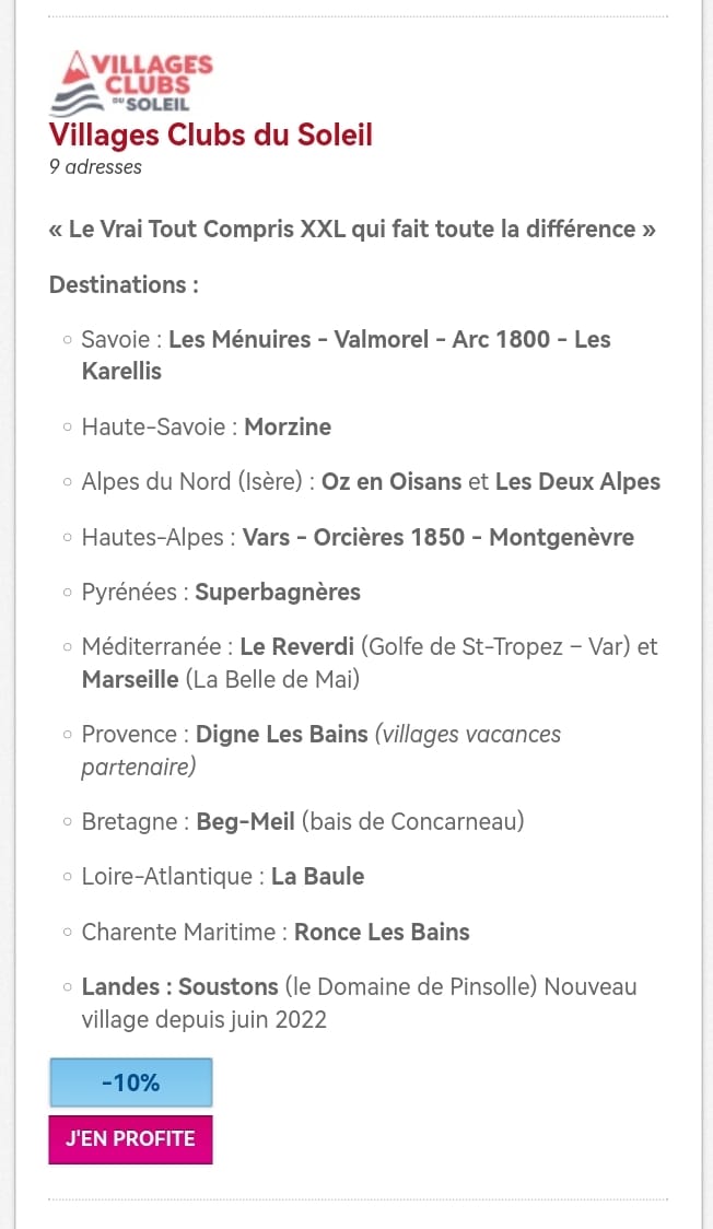 VILLAGE CLUB DU SOLEIL